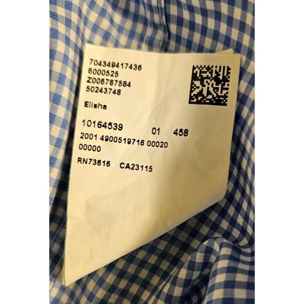 HUGO BOSS Elisha Slim Fit Blue Check Long Sleeve Casual Shirt 2XL